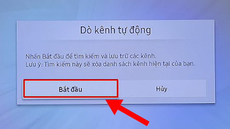 Hướng dẫn cách dò kênh tivi Samsung thường, Samsung 2015, 2016, 2017..